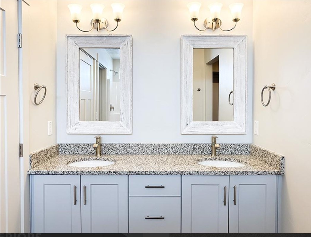 Double-vanity bathroom remodel